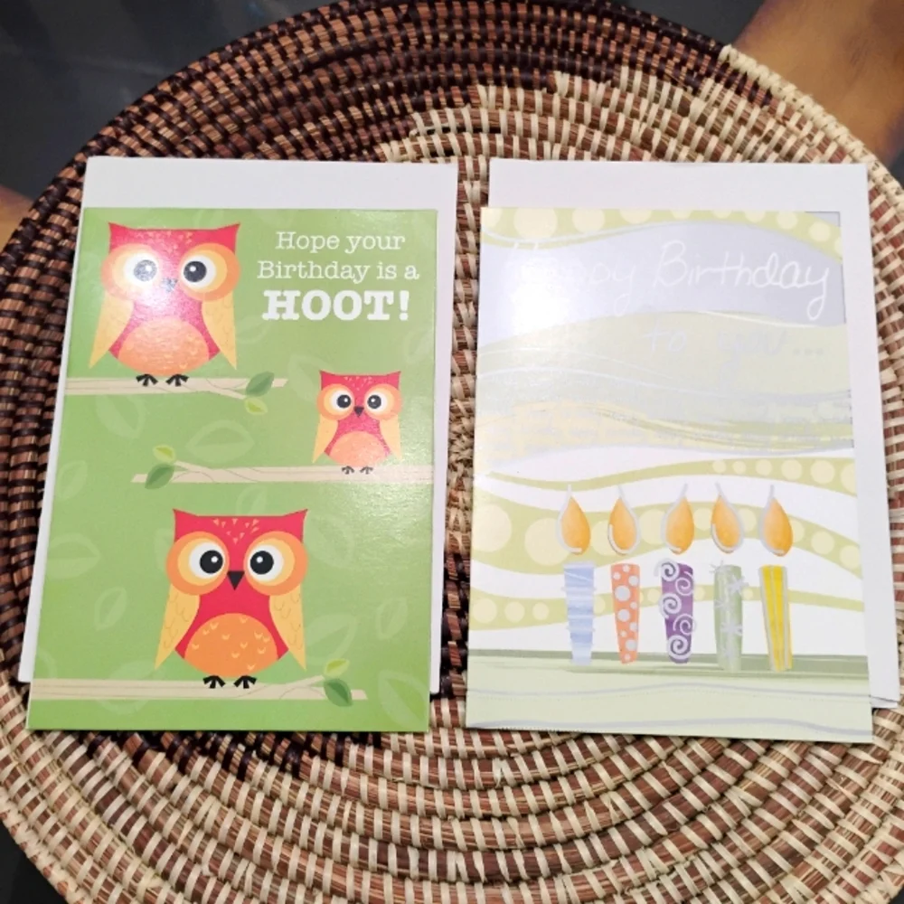 2 Birthday Greeting Cards NEW